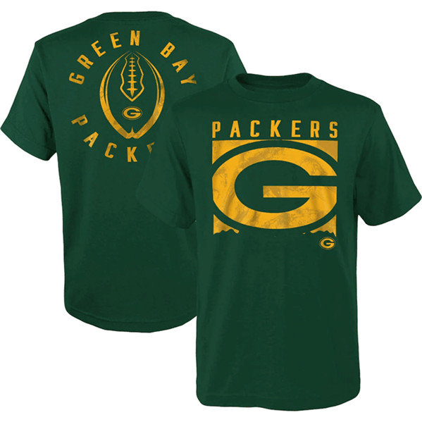 Men's Green Bay Packers Green Preschool Liquid Camo Logo T-Shirt